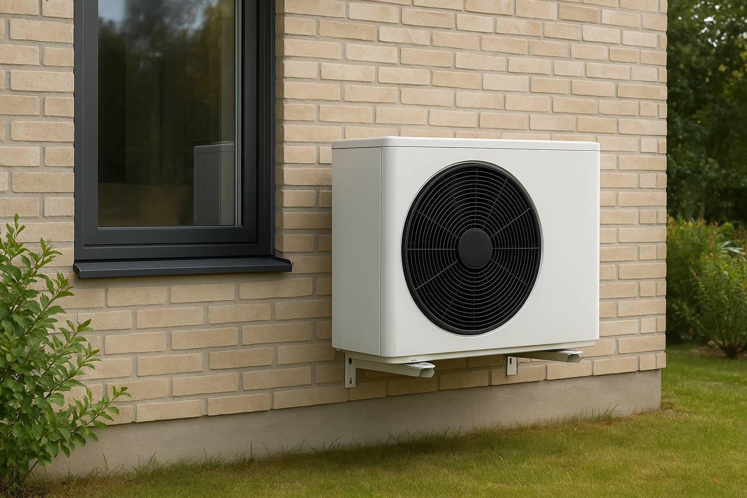 Installerad ventilation på en husvägg